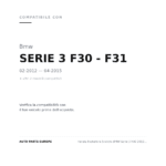 Fanale Posteriore Sinistro BMW Serie 3 F30 2012-2014 compatibilità veicoli (Bmw SERIE 3 F30 - F31 (2012-2015) · Bmw SERIE 4 COUPE' F32 - CABRIO F33 (2013-2020) · Bmw SERIE 4 GRAN COUPE F36 (2014+))