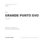 Fanale Posteriore Sinistro FIAT Grande Punto 2012+ – Modello Evo Bordo Interno Nero A Led Attacco A Viti compatibilità veicoli (Fiat GRANDE PUNTO EVO (2009+))