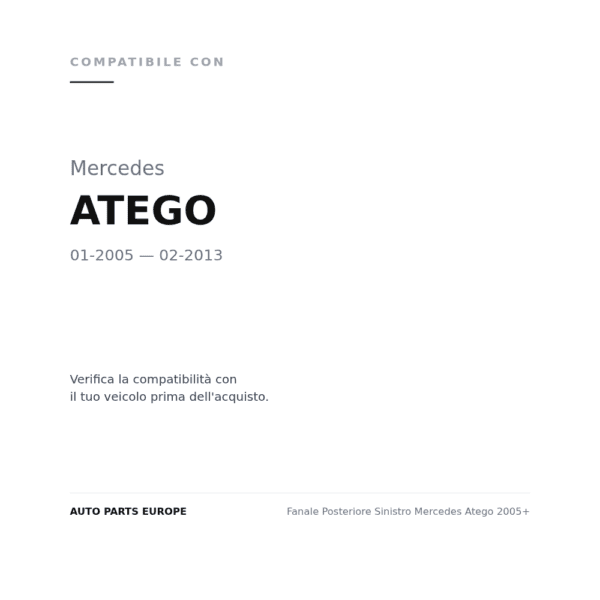 Rückleuchten Links Mercedes Atego 2005+ compatibilità veicoli (Mercedes ATEGO (2005-2013))