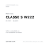 Fanale Posteriore Sinistro Mercedes Classe S W222 2017+ compatibilità veicoli (Mercedes CLASSE S W222 (2017-2020))