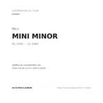 Fanale Posteriore Sinistro Mini I? 1959+ compatibilità veicoli (Mini MINI MINOR (1959-1989))