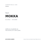 Rückleuchten Links Opel Mokka 2012+ compatibilità veicoli (Opel MOKKA (2012-2016))