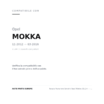 Fanale Posteriore Sinistro Opel Mokka 2012+ – - Mokka X 2016 compatibilità veicoli (Opel MOKKA (2012-2016) · Opel MOKKA X (2016-2020))