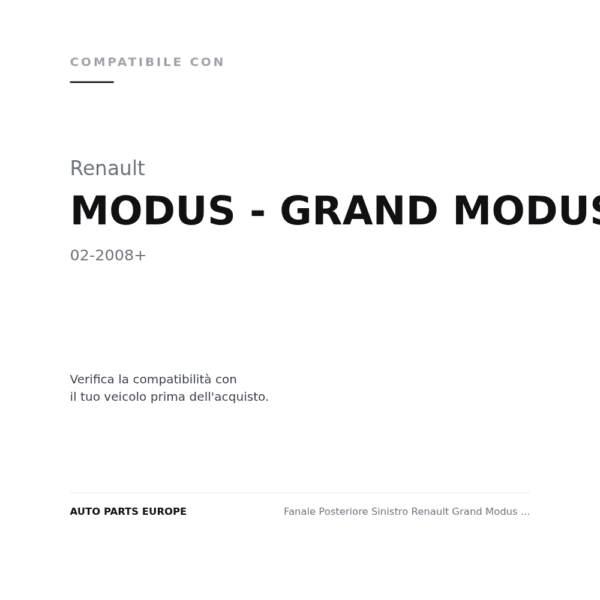 Rückleuchten Links Renault Grand Modus 2008+ compatibilità veicoli (Renault MODUS - GRAND MODUS (2008+))