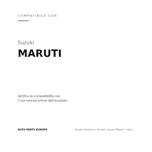 Rückleuchten Links Suzuki Maruti – Version 2 compatibilità veicoli (Suzuki MARUTI)