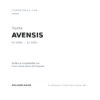 Fanale Posteriore Sinistro Toyota Avensis 2001-2002 compatibilità veicoli (Toyota AVENSIS (2000-2002))