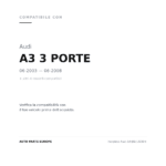 Rückleuchten Audi A4(B6) 2000+ compatibilità veicoli (Audi A3 3 PORTE (2003-2008) · Audi A3 SPORT BACK 5 PORTE (2004-2008) · Audi A4 (2004-2007) · Audi A4 (2000-2004) · Audi A6 (2004-2008))