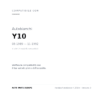 Fanalino Autobianchi Y 2010+ – Versione 3 compatibilità veicoli (Autobianchi Y10 (1989-1992) · Autobianchi Y10 (1992-1995) · Fiat PANDA 750 (1986-2003))