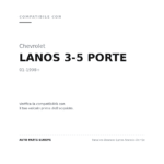 Fanalino Daewoo Lanos Arancio Dx=Sx compatibilità veicoli (Chevrolet LANOS 3-5 PORTE (1998+))