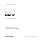 Fanalino Destro Daewoo Matiz 2001+ compatibilità veicoli (Chevrolet MATIZ (2001-2005))