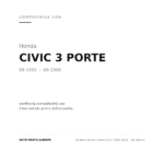 Rückleuchten Rechts Honda Civic 1992-2011 – 3P. Weiß compatibilità veicoli (Honda CIVIC 3 PORTE (1991-1995))