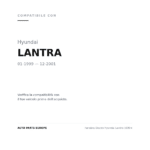 Fanalino Destro Hyundai Lantra 1999+ compatibilità veicoli (Hyundai LANTRA (1999-2001))