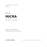 Fanalino Destro Nissan Micra 2003-2004 – Bianco compatibilità veicoli (Nissan MICRA (2003-2005))