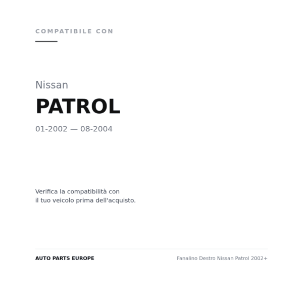 Rechtes Rückleuchten Nissan Patrol 2002+ compatibilità veicoli (Nissan PATROL (2002-2004))