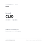 Fanalino Destro Renault Clio 1990-2008 compatibilità veicoli (Renault CLIO (1990-1996))