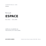Fanalino Destro Renault Espace 1991-1999 – Bianco compatibilità veicoli (Renault ESPACE (1991-1996))