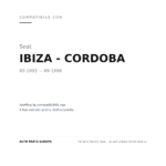 Rückleuchten Rechts Seat – Ibiza/Cordoba 94-96 Weiß compatibilità veicoli (Seat IBIZA - CORDOBA (1993-1996))