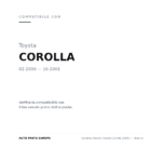 Blinkleuchte Rechts Toyota Corolla 2000+ – Weiß compatibilità veicoli (Toyota COROLLA (2000-2001))