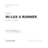 Fanalino Destro Toyota Hi-Lux 1992+ compatibilità veicoli (Toyota HI-LUX 4 RUNNER (1992-1997))