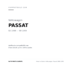 Fanalino Destro Volkswagen Passat 1988-1990 compatibilità veicoli (Volkswagen PASSAT (1988-1993))