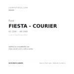 Fanalino Ford Fiesta – 96/Ka Dx=Sx Bianco compatibilità veicoli (Ford FIESTA - COURIER (1996-1999) · Ford FIESTA - COURIER (1999-2002) · Ford KA (1996-2008) · Ford MONDEO (1992-1995) · Mazda 121 (1996-1999))