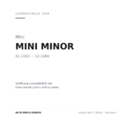 Fanalino Mini I? 1959+ – Versione 2 compatibilità veicoli (Mini MINI MINOR (1959-1989))