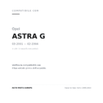 Fanalino Opel Astra 1998-2003 compatibilità veicoli (Opel ASTRA G (2001-2004) · Opel ASTRA G (1998-2001) · Opel ZAFIRA (1999-2003) · Opel ZAFIRA (2003-2005))