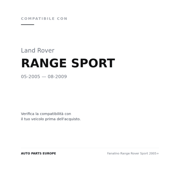 Rückleuchten Range Rover Sport 2005+ compatibilità veicoli (Land Rover RANGE SPORT (2005-2009))
