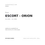 Fanalino Sinistro Ford Escort 1991+ – Bianco compatibilità veicoli (Ford ESCORT - ORION (1990-1995))