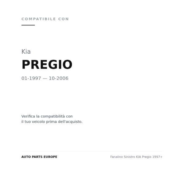 Rückleuchten links KIA Pregio 1997+ compatibilità veicoli (Kia PREGIO (1997-2006))