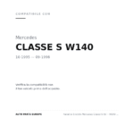 Fanalino Sinistro Mercedes Classe S 95' – W140 Bianco compatibilità veicoli (Mercedes CLASSE S W140 (1995-1998))