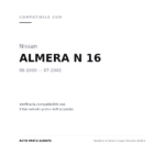 Rückleuchten Links Nissan Almera 2001+ compatibilità veicoli (Nissan ALMERA N 16 (2000-2002))
