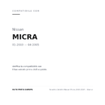 Blinker Links Nissan Micra 2003-2004 – Weiß compatibilità veicoli (Nissan MICRA (2003-2005))