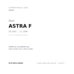 Fanalino Sinistro Opel Corsa 93' – - Astra 91' - Tigra = Bianco compatibilità veicoli (Opel ASTRA F (1991-1994) · Opel ASTRA F (1994-1998) · Opel CORSA - COMBO (1993-2000) · Opel TIGRA (1994-2001))
