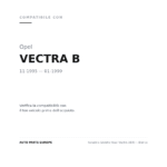 Fanalino Sinistro Opel Vectra 1995 – Bianco compatibilità veicoli (Opel VECTRA B (1995-1999))