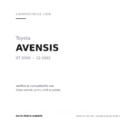 Fanalino Sinistro Toyota Avensis 2001+ compatibilità veicoli (Toyota AVENSIS (2000-2002))