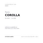 Fanalino Sinistro Toyota Corolla 2000+ – Bianco compatibilità veicoli (Toyota COROLLA (2000-2001))