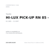 Fanalino Sinistro Toyota Hi-Lux(Pick-Up)-Vw Taro- Bianco 1991+ compatibilità veicoli (Toyota HI-LUX PICK-UP RN 85 - YN 100 2WD - 4WD (1989-1997))
