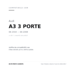 Scheinwerfer Rechts Audi A3 2003-2007 compatibilità veicoli (Audi A3 3 PORTE (2003-2008) · Audi A3 SPORT BACK 5 PORTE (2004-2008))