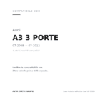 Faro Anteriore Destro Audi A3 2008 compatibilità veicoli (Audi A3 3 PORTE (2008-2012) · Audi A3 SPORT BACK 5 PORTE (2008-2012))