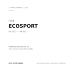 Scheinwerfer Rechts Ford Ecosport 2013-2016 compatibilità veicoli (Ford ECOSPORT (2013-2017))