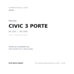 Faro Anteriore Destro Honda Civic 1992+ – 3P./4P. compatibilità veicoli (Honda CIVIC 3 PORTE (1991-1995) · Honda CIVIC 4 PORTE (1991-1995))