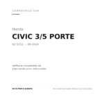 Faro Anteriore Destro Honda Civic 2012-2016 compatibilità veicoli (Honda CIVIC 3/5 PORTE (2012-2016))