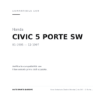 Faro Anteriore Destro Honda Civic 96' – 5 Porte Predisposizione Regolazione Elettrico compatibilità veicoli (Honda CIVIC 5 PORTE SW (1995-1997))