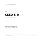 Scheinwerfer Rechts KIA Ceed 2009-2011 compatibilità veicoli (Kia CEED 5 P. (2009-2012) · Kia PRO CEED 3P. (2011+))