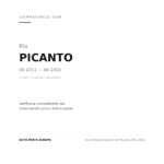 Faro Anteriore Destro KIA Picanto 2011-2016 compatibilità veicoli (Kia PICANTO (2011-2015) · Kia PICANTO (2015-2017))