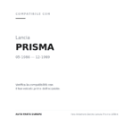 Faro Anteriore Destro Lancia Prisma 1986+ compatibilità veicoli (Lancia PRISMA (1986-1989))