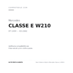 Faro Anteriore Destro Mercedes Classe E 2000+ compatibilità veicoli (Mercedes CLASSE E W210 (1999-2002))