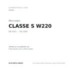 Faro Anteriore Destro Mercedes Classe S W220 2003+ compatibilità veicoli (Mercedes CLASSE S W220 (2002-2005))