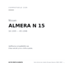 Faro Anteriore Destro Nissan Almera 1995-1997 - Manuale compatibilità veicoli (Nissan ALMERA N 15 (1995-1998))